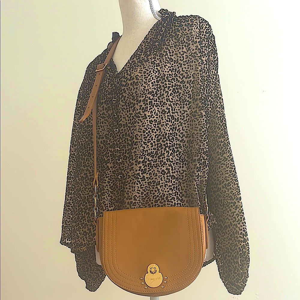 COPY - Longchamp Tan Leather Crossbody Bag